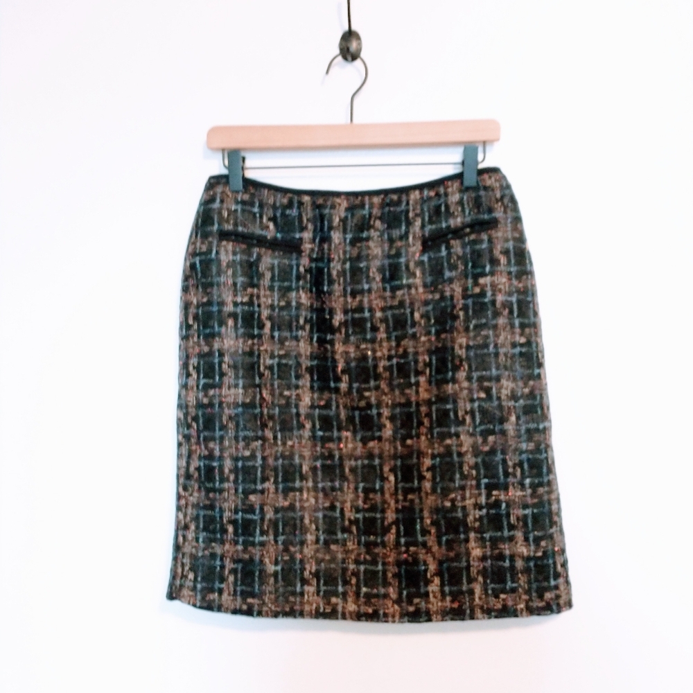 Vintage Sharagano tweed suit separate a-line skirt. Lined, size 10